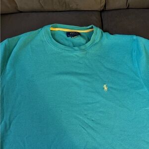 Ralph Lauren Aqua Blue Knit Top